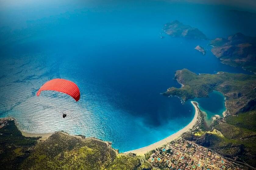 Fethiye Oludeniz Blue Lagoon - A breathtaking view of the crystal-clear turquoise waters and serene landscape.