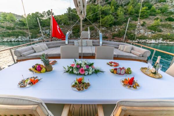 Hospitality reigns supreme aboard Gulet Blue Heaven, where warm smiles and open arms invite you to a world of Aegean joy.