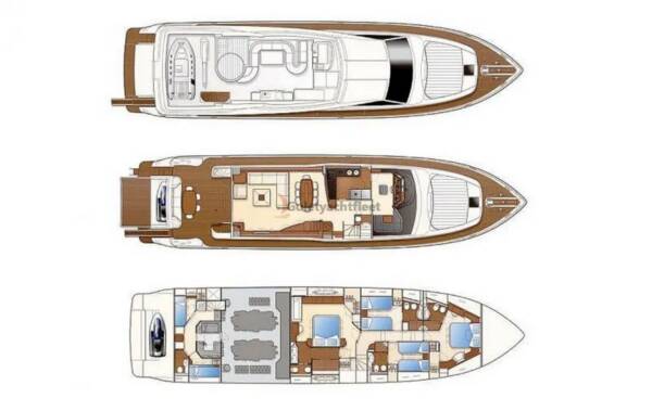 Ferretti 830 2008 Built Yacht For Sale - Image 39